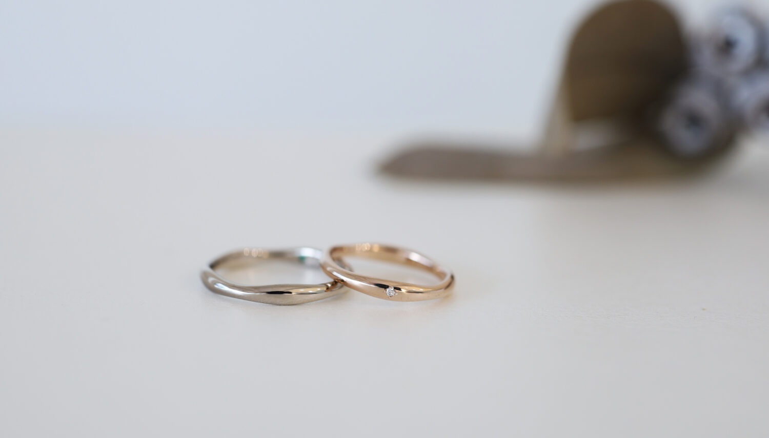 アトリエタマリピンクゴールドのオーダーメイド結婚指輪
